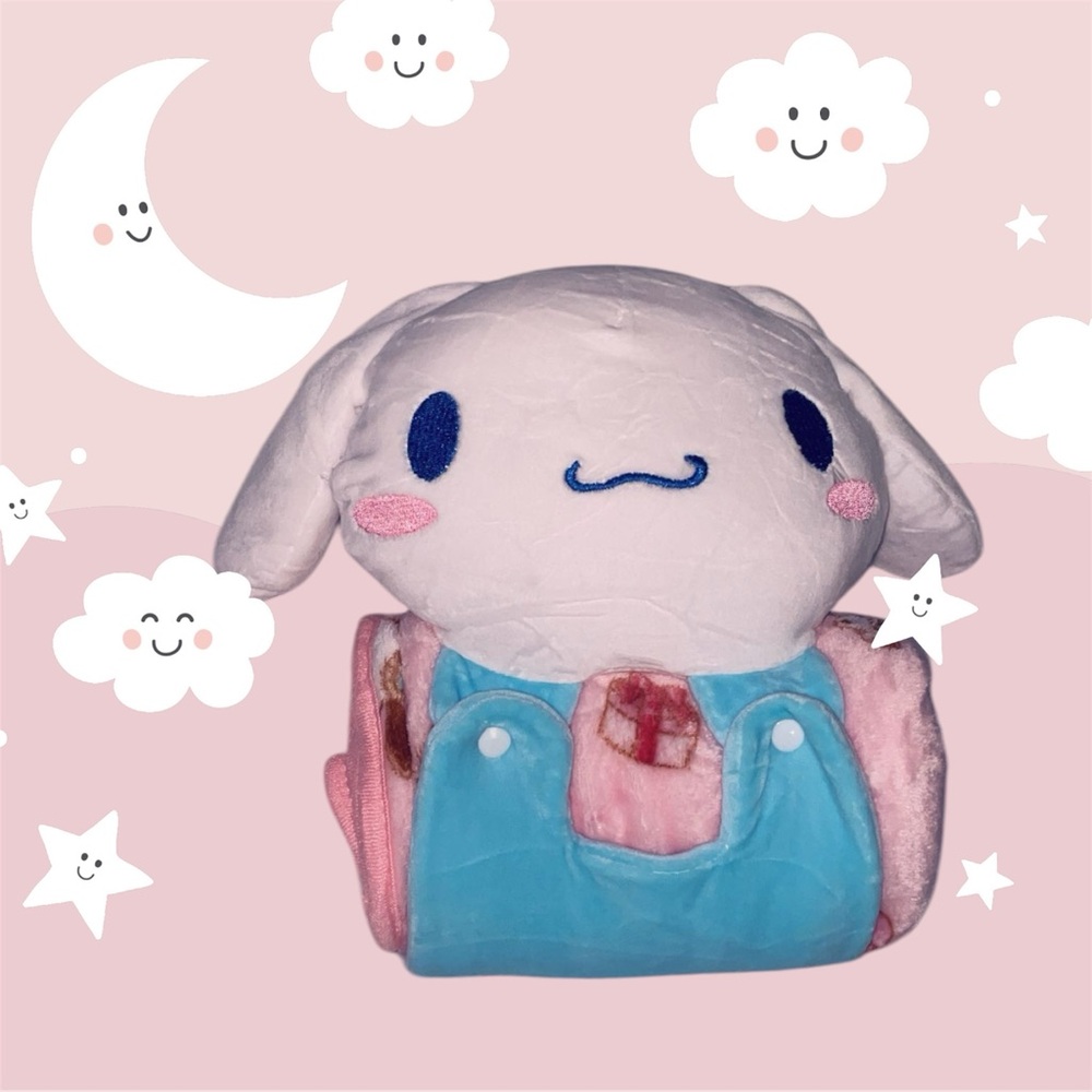 Cinnamoroll Pink and Blue Cute Character Roll Up Travel Baby Blanket